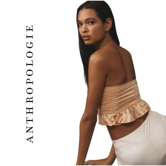Anthropologie Strapless Ruffled Bandeau Top - Picture 10 of 10